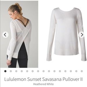 Lululemon Sunset Savasana Pullover II Open back Crisscross back